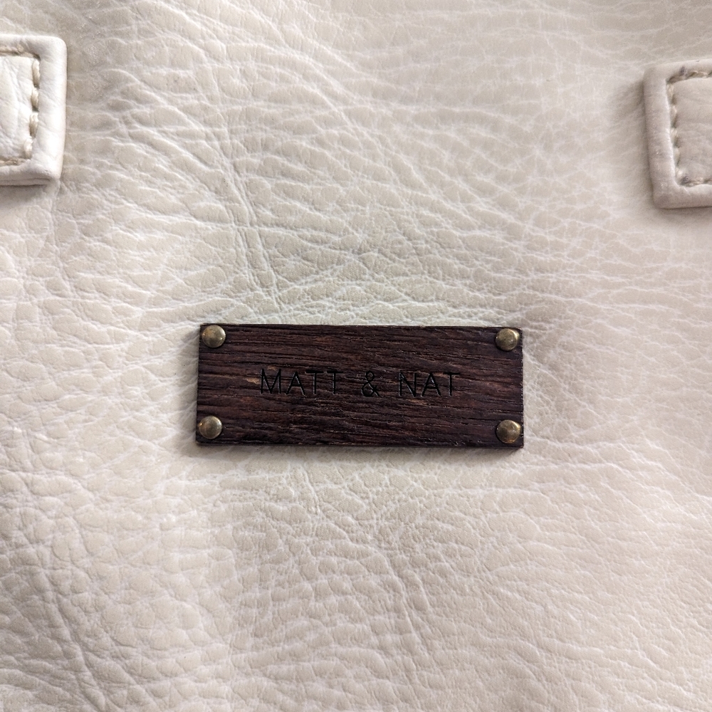 Matt & Nat Expandable Cream Tote Satchel - Picture 7 of 10